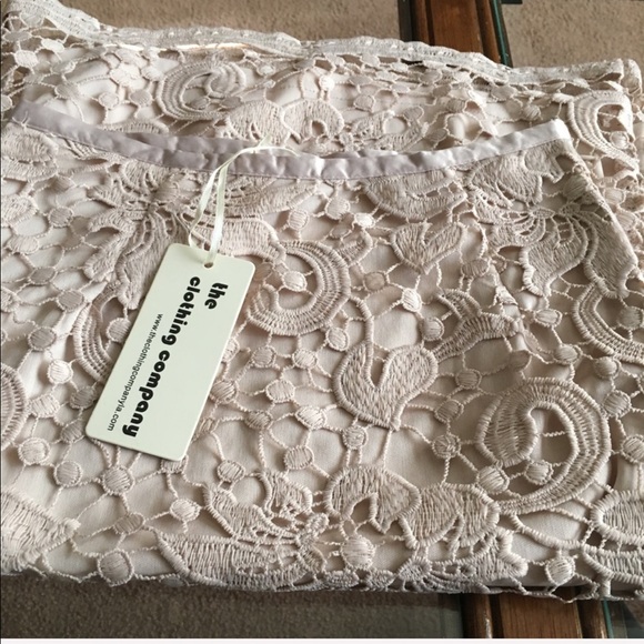 NWT IVORY CRUSHE/LACE SKIRT - Picture 4 of 8
